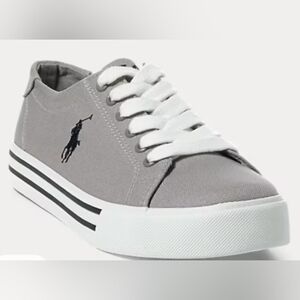 Polo Ralph Lauren Slater Canvas Low-Top Sneakers Junior Size 6 NWOT MSRP $69.95